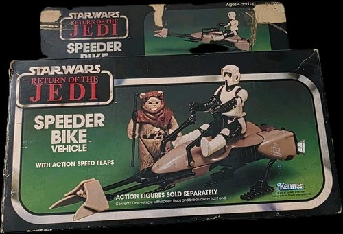 Star Wars Speeder Bike Vehicle with Action Speed Flaps 1983 Vintage