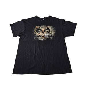 Realtree Men's XL Black Graphic T-Shirt 100% Cotton