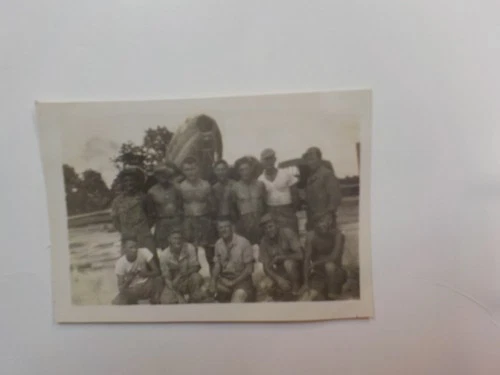 WW2 Photo Military Aircraft Men Misamari Assam India WW II VTG Photograph WWII