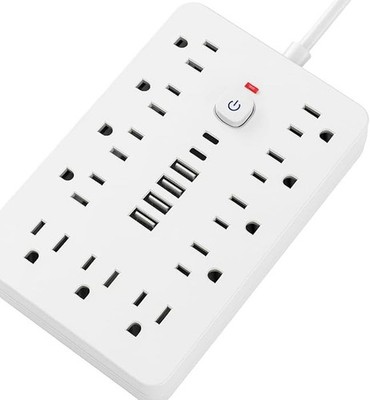 Surge Protector Power Strip 10Ft,  Extension Cord with Multiple Outlets: 11 A.