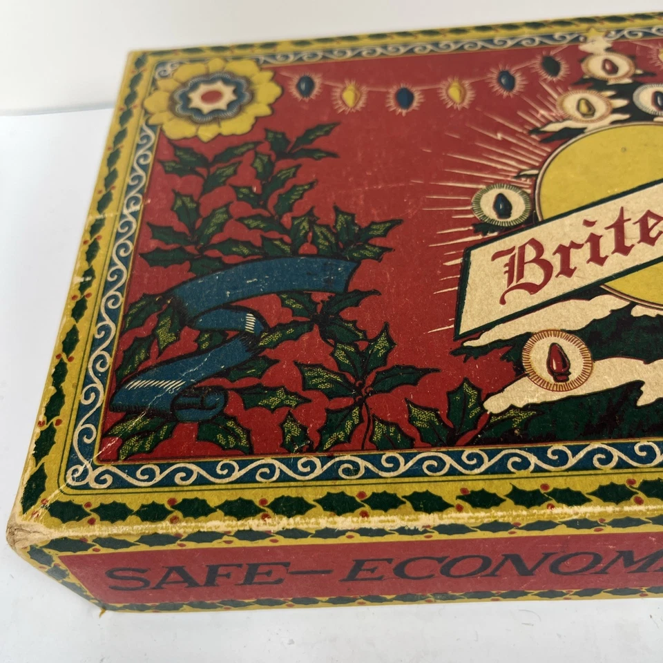 Antigua caja vintage años 20 para “Brite-Lites”. Extremadamente RARO y Difícil de Encontrar.  Sin luces Foto 3 de 4