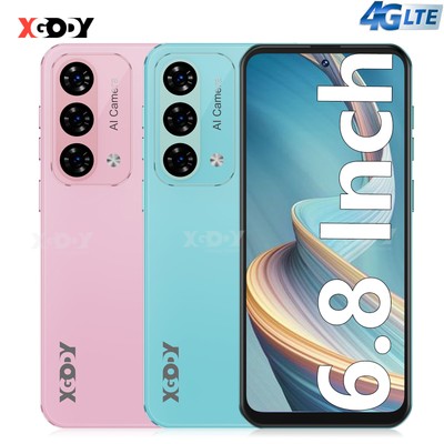 Phones 4G New 4GB+128GB 6.80'' Octa Core Android 12 Dual SIM Unlocked Smartphone