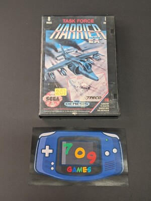 Task Force Harrier EX (Sega Genesis, 1991) IN BOX BOXED