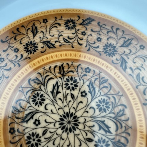 Noritake DOMINICA Salad Plates (10) Black Flowers Brown Medallion MINT Cond. - Picture 8 of 21