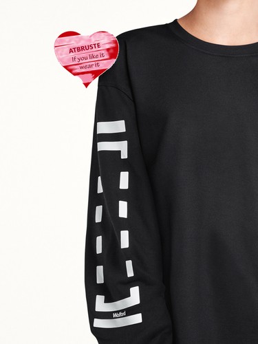 Wolford Logo Sweat Dress XS - black/white ... Oversize-Kleid mit Logo-Print - Bild 3 von 9