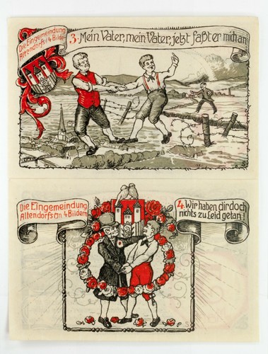 1922 Holzminden Notgeld 4pc "The Incorporation of Altendorf" Series (UNC) - Picture 3 of 4