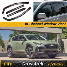 Fit 2024-2025 Subaru Crosstrek In-Channel Rain Guard Window Visors Sun Deflector