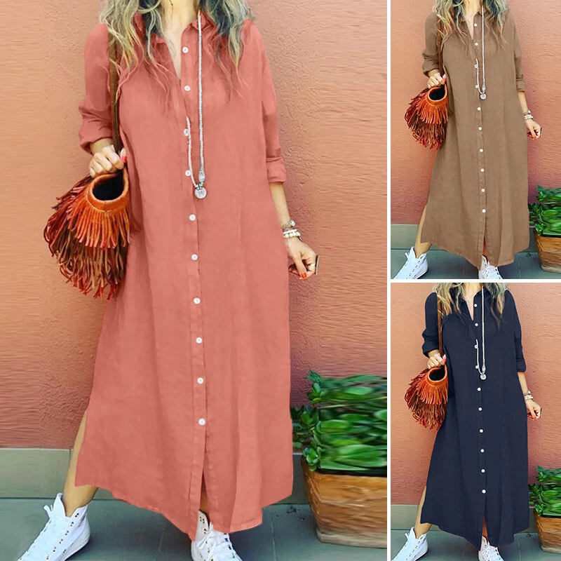 Oversized maxi hotsell shirt dress