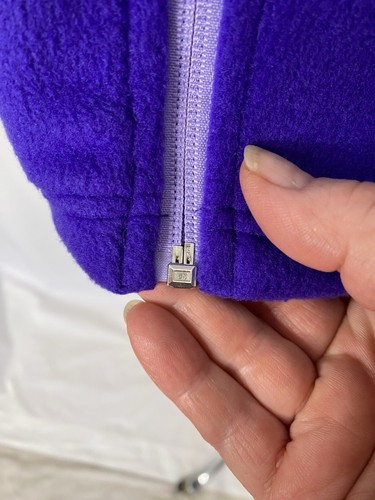 Cabela’s Purple Fleece Full Zip Jacket Embroidered Womans Size Small To Medium - Picture 5 of 12