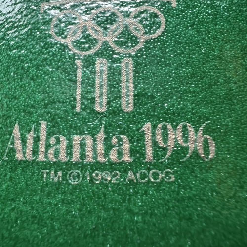 (2) Vintage 1996 Atlanta Olympics Tuffoams Koozie Can Holder Made In USA Green - Picture 7 of 8