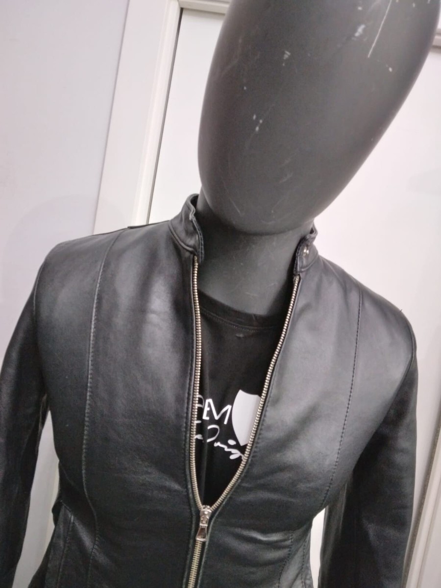 JAS Genuine Leather Jacket Used Women Black Size S XYC1164L | eBay