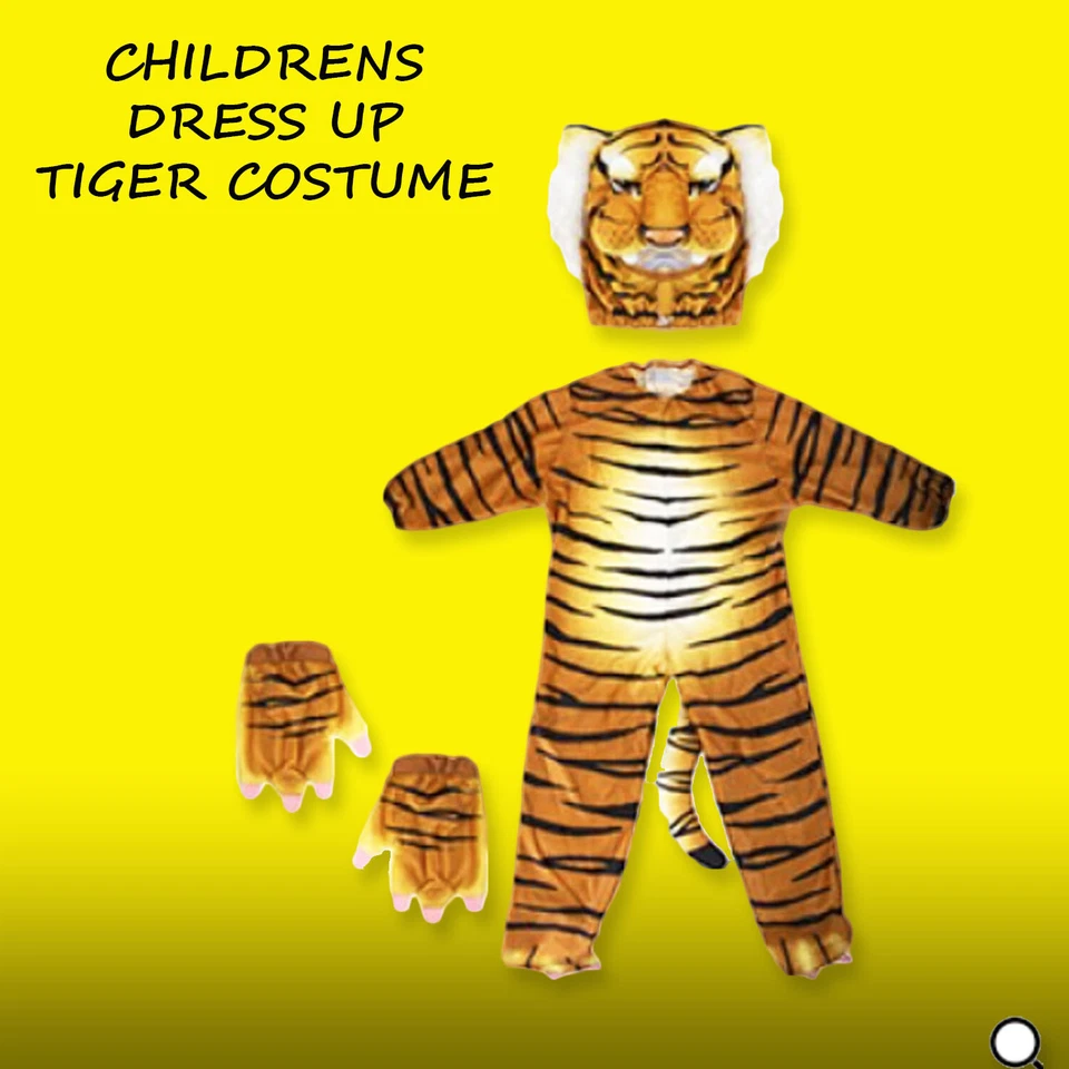 Children's Tiger Costume Kids Halloween Animal Fancy Dress Book Week Day Outfit - Image 2 of 4
