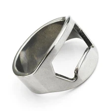 Stainless Steel Finger Ring Bottle Opener Bar Beer tool Colors Silver