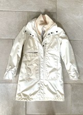 Post Card Of Italy Ski Coat Luxury Hooded Lined White Cream Women's Uk4 Us2