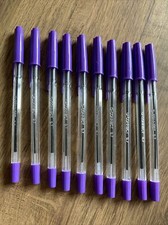 Q Connect 0.7mm Medium Point Voilet Ballpoint Pens ( PKT 10 PENS ) KF11497 B/NEW