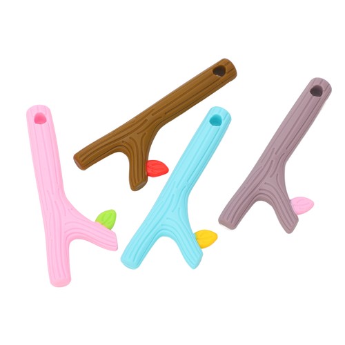 4Pcs Baby Teething Toy Hollow Tube Food Grade Silicone Teether Chew Straw St NY9 - Picture 11 of 23