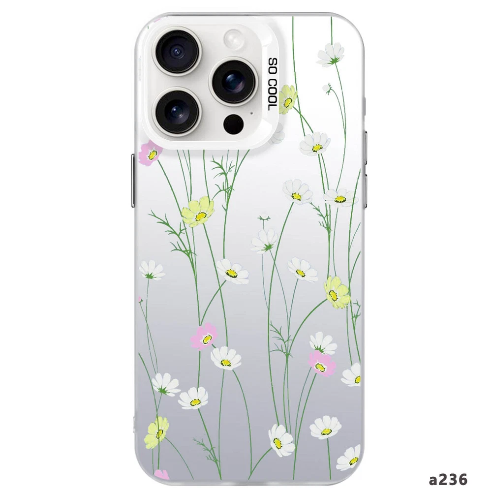 Floral Shockproof Phone Case for iPhone 15 Pro Max 14 16 Samsung S23 S24