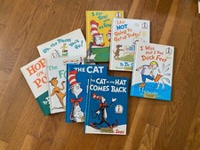 LOT 8 Dr Seuss Cat In The Hat Hardcover Beginner Reader Children's Book Set