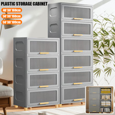 Sturdy 4-6 Tier Plastic Storage Unit for Bedroom and Living Room Organization