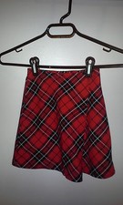 Red plaid "school girl" Expressions seperates skirt girls size 4/5
