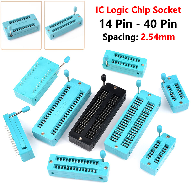 Universal ZIF/ZIP/DIP IC Logic Chip Socket 14,16,18,20,24,28,32,40