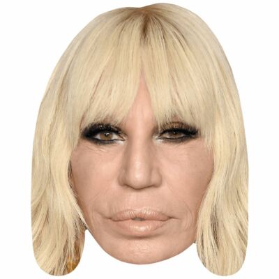 Donatella Versace (Fringe) Celebrity Mask, Flat Card Face
