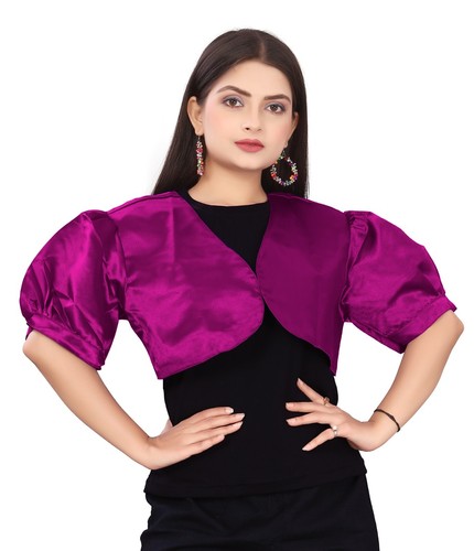 Satin Cropped Bolero Koti Kurzarm Damen Bolero Cardigan Bolero Jacke S109 - Bild 97 von 210