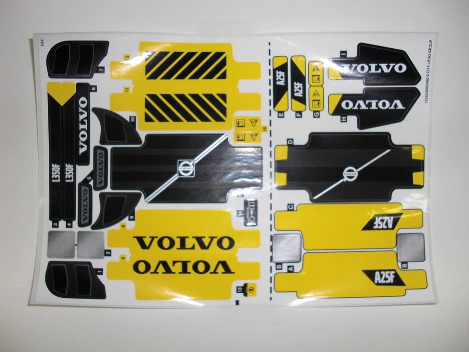 LEGO Technic 42030 - Volvo L350F Radlader Wheel Loader - AUFKLEBER / STICKER