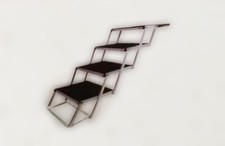 24" Heavy Duty Foldable Portable Dog Car Stairs Aluminum 4 Steps Lightweight