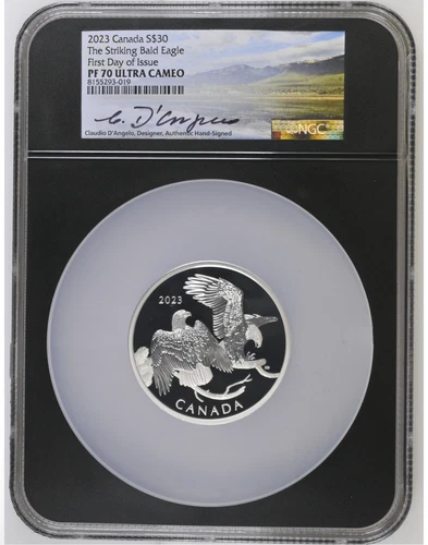 2023 Canada $30 Striking Bald Eagle 2 oz .9999 Silver NGC PF70 UCAM FDOI