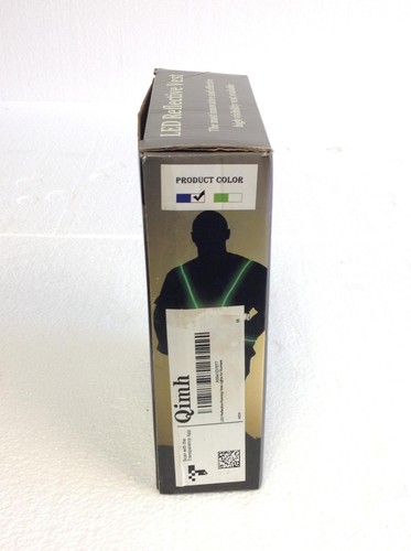 NEW Qimh LED Reflective Light Up Vest for NightWalking Cycling USB Recheargeable - Picture 11 of 13