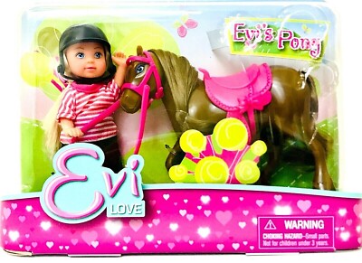 Simba Toys Evi Love Evi's Pony & 4 3/4'' Doll Playset Age 3 Years & Up