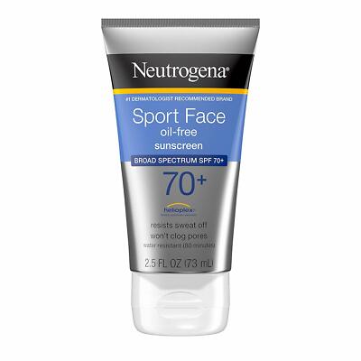 Neutrogena Sport Face Oil-Free Lotion Sunscreen SPF 70+ Broad Spectrum 2.5 OZ
