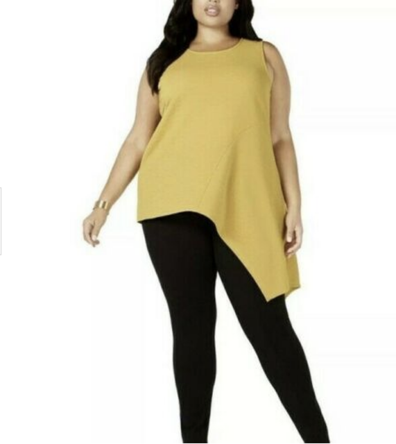 yellow asymmetrical top
