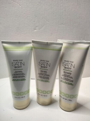 Mary Kay Satin Body Set, Shea Scrub & Wash, Shea Lotion, Full Size, New
