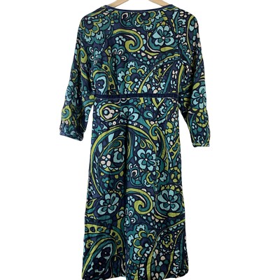 Boden Dress Size 6L Blue Green Floral Paisley Velvet Trim | eBay Boden Dress Size 6L Blue Green Floral Paisley Velvet Trim | eBay