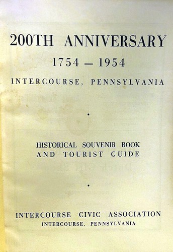 200 Anniversary of Intercourse, PA - 1754 1954 - History and Rare Photos - Foto 2 di 12