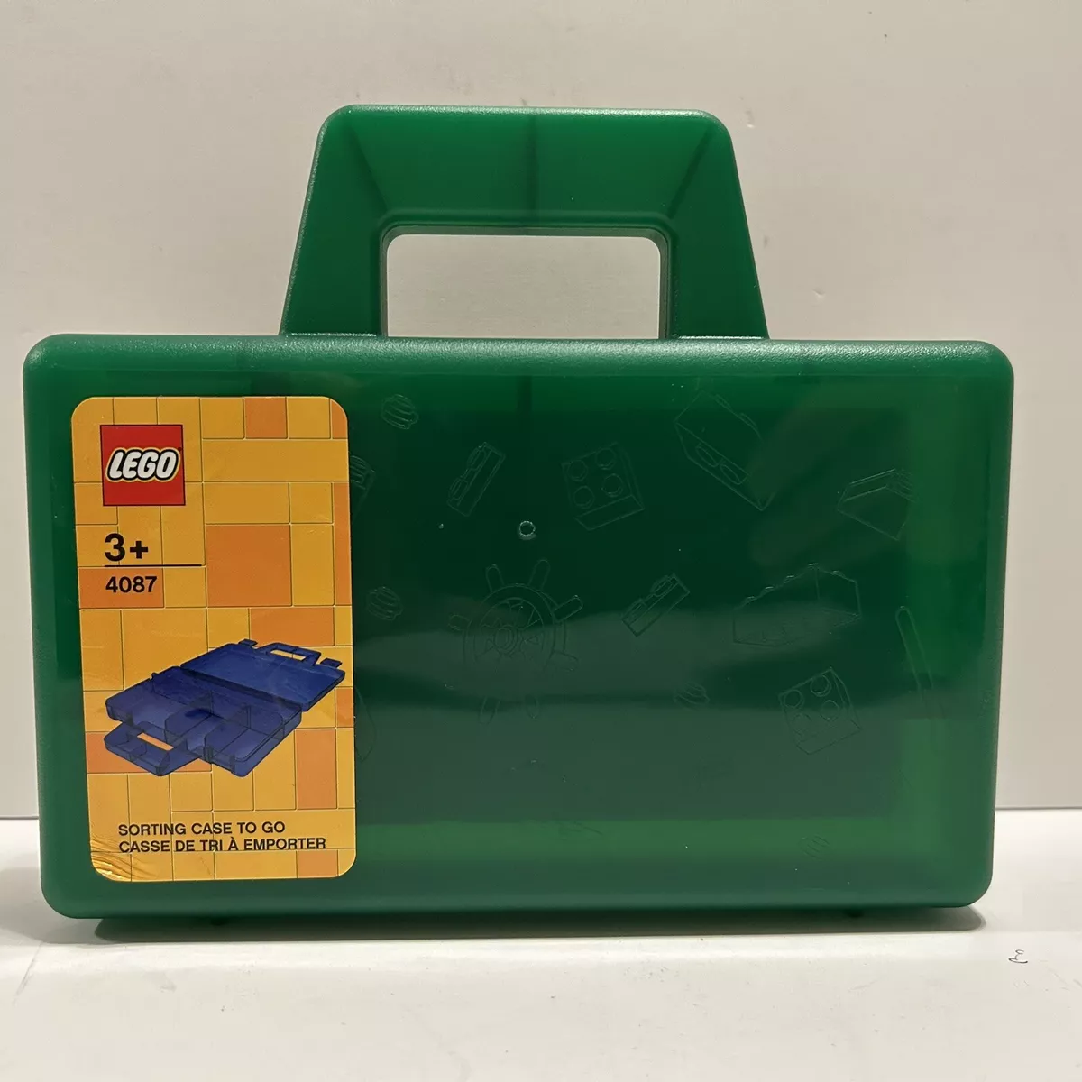 LEGO Sorting Box to Go Travel Case Organizing Dividers Green 4087