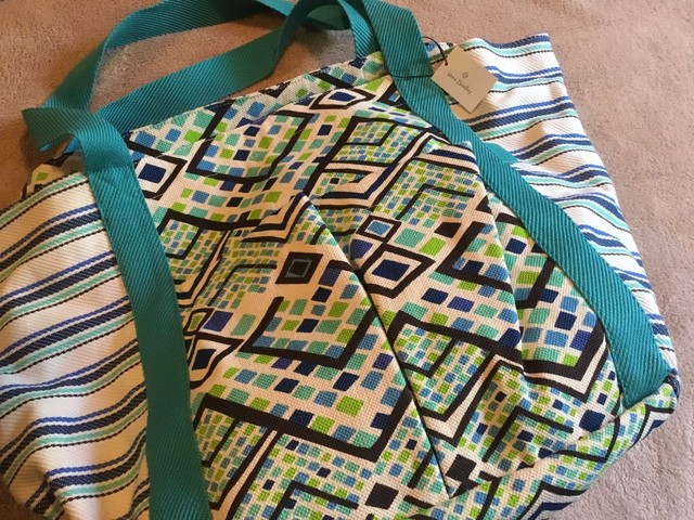 vera bradley canvas beach tote