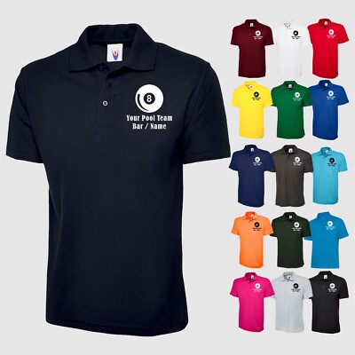 Personalised Polo Team Polo Shirt Unisex Adults Ball Logo Custom