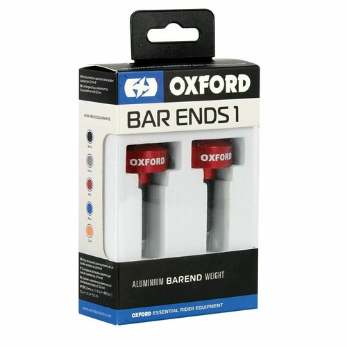 Weighted Handlebar Bar ends   Oxford Bar Ends 1 Aluminium 22mm - Red - Picture 7 of 8