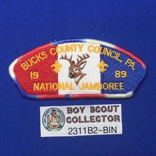 Boy Scout CSP Bucks County Council Shoulder Patch 1989 Jamboree JSP 2311B2-BIN