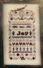 Rare 2002 Little Darlings 'Christmas Joy' Sampler Cr. stitch pattern only +floss