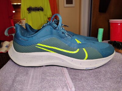 Size 13 Nike Air Zoom Pegasus 37 Shield Midnight Turquoise for