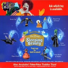 1996 DISNEY'S SLEEPING BEAUTY MCDONALDS HAPPY MEAL TOYS - U PICK