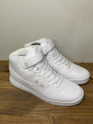 FILA VULC 13 TRIPLE WHITE HIGH TOP SNEAKERS SHOES