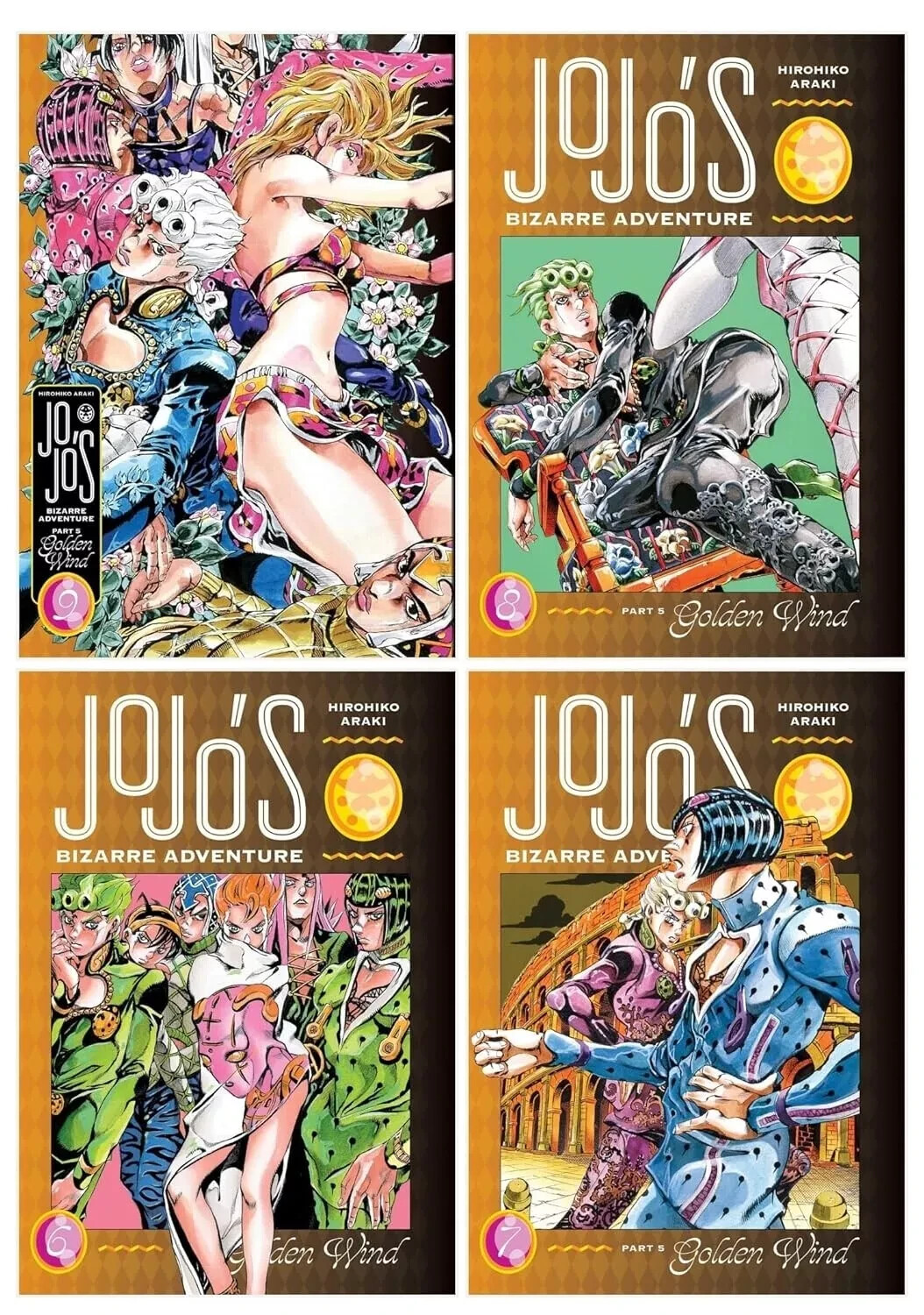 Viz Media Golden Jojo's Bizarre Adventure Part 5- Wind Series 4 Books Collection Set (Vol 6-9) By Hirohiko Araki - Image 5