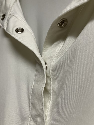 Champion Golf Shirt Women’s XL Ivory Short Sleeve Snap Front Performance Polo - Picture 4 of 5