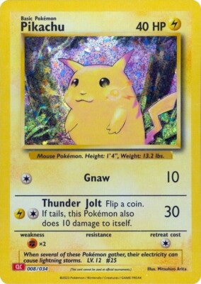 Preços baixos em Pikachu 008/034 Trading Card Game Classic | eBay