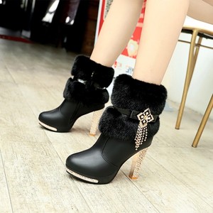 fluffy ankle boots